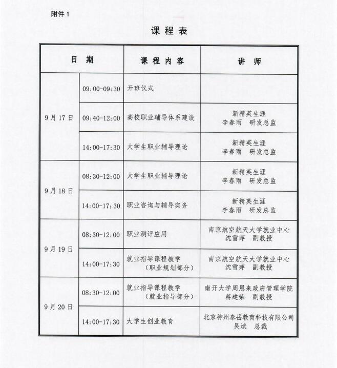 關于舉辦全國高校就業指導人員培訓中級班的通知3.jpg
